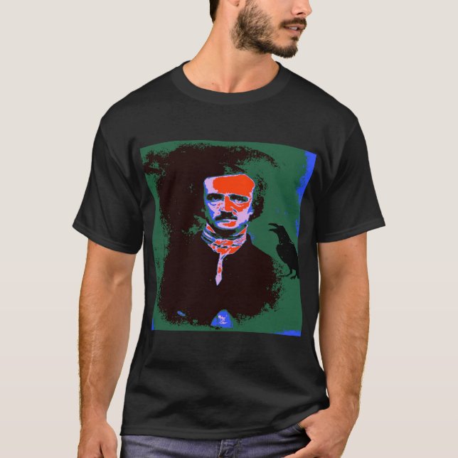 Edgar Allan Poe Pop Art T-Shirt (Vorderseite)