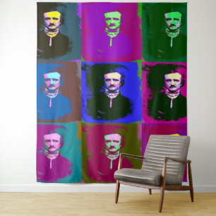 Edgar Allan Poe Pop Kunstgalerie Wandteppich