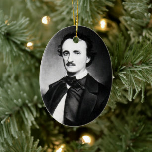 Edgar Allan Poe Portrait   Keramik Ornament
