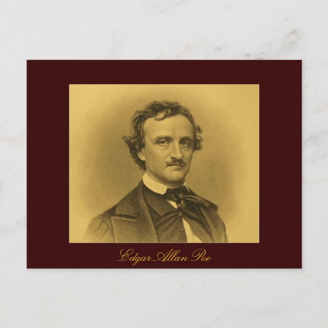 Edgar Allan Poe Portrait Postkarte (Vorderseite)
