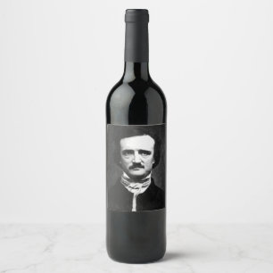 Edgar Allan Poe Portrait Weinetikett