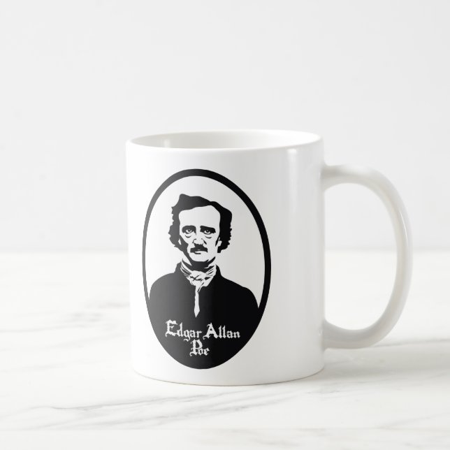 Edgar Allan Poe-Porträt Tasse (Rechts)