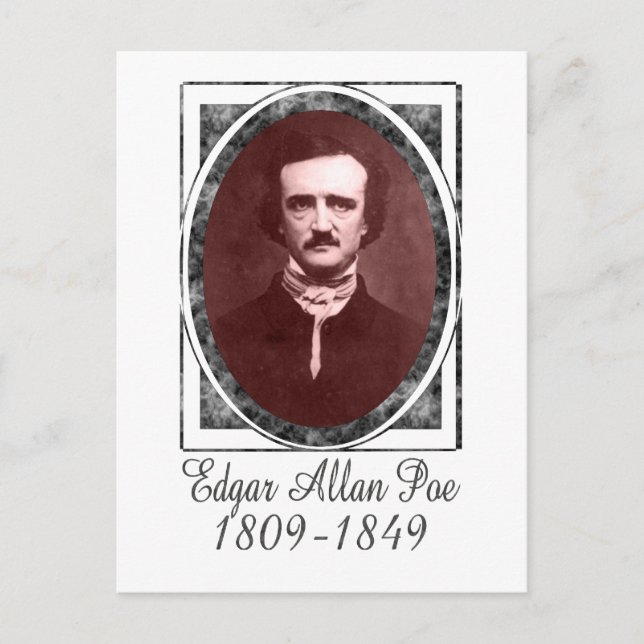 Edgar Allan Poe Postkarte (Vorderseite)