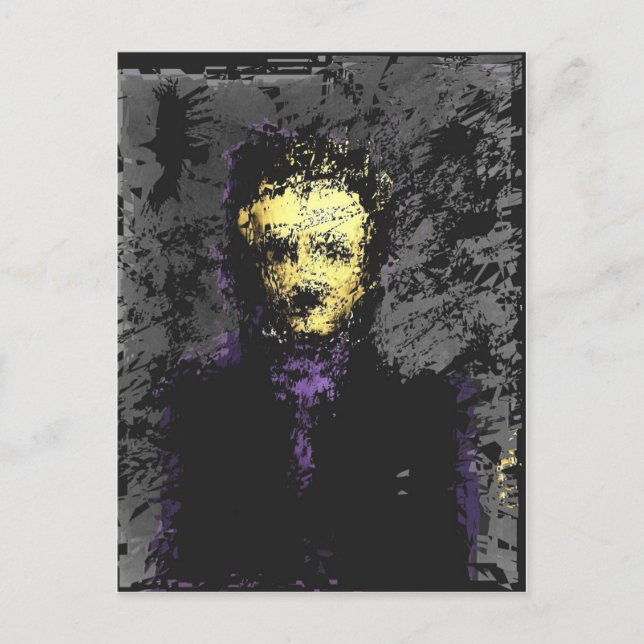 Edgar Allan Poe Postkarte (Vorderseite)