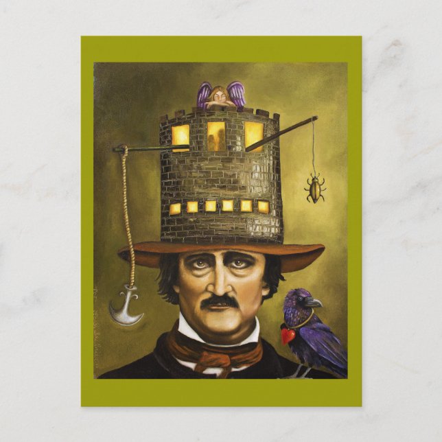 Edgar Allan Poe Postkarte (Vorderseite)