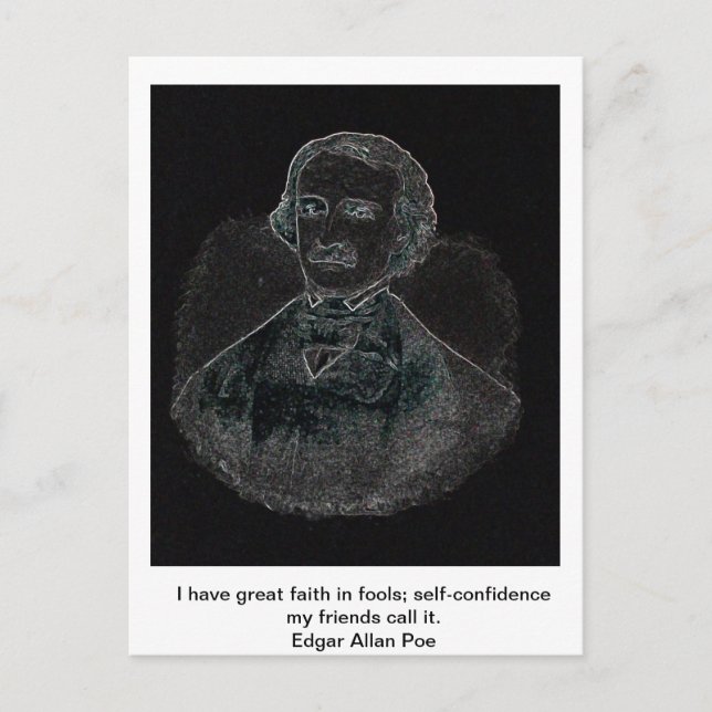 Edgar Allan Poe Postkarte (Vorderseite)