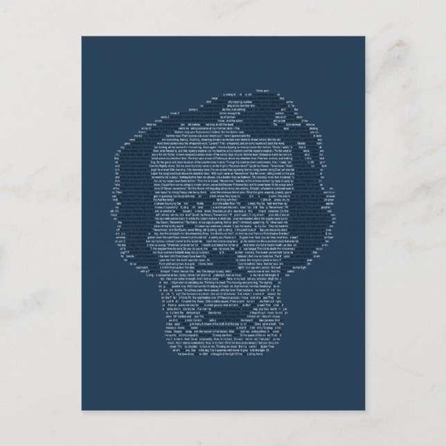 Edgar Allan Poe Postkarte (Vorderseite)