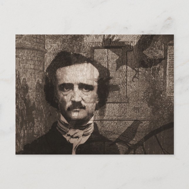 Edgar Allan Poe Postkarte (Vorderseite)