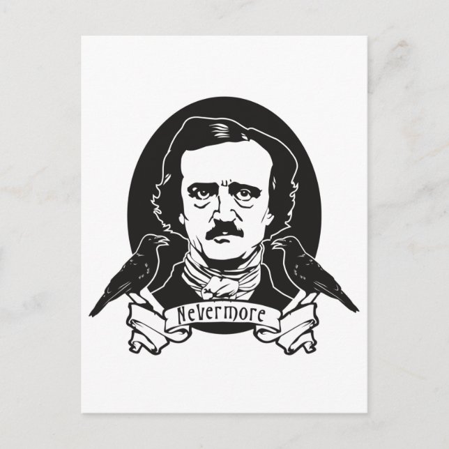 Edgar Allan Poe Postkarte (Vorderseite)