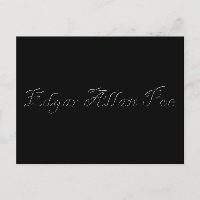 Edgar Allan Poe Postkarte (Vorderseite)