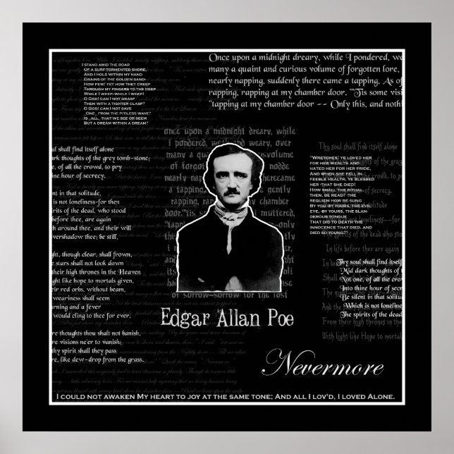 Edgar Allan Poe Print Poster (Vorne)