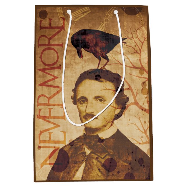 Edgar Allan Poe Quoth der Rabe nie wieder Mittlere Geschenktüte (Vorderseite)