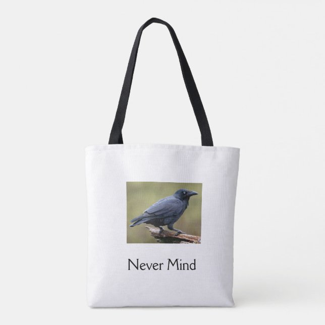 Edgar Allan Poe Rabe Egal Tote (Rückseite)