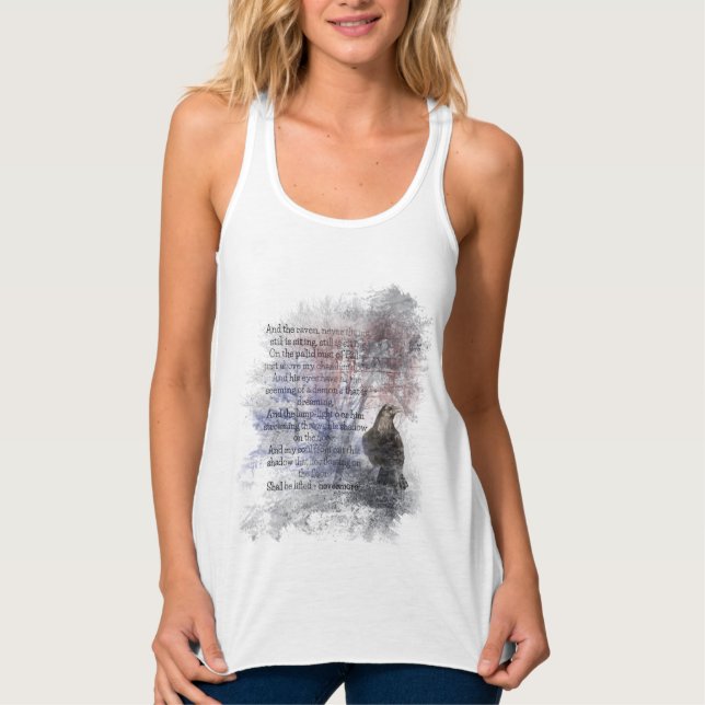 Edgar Allan Poe Raven Poem Art Tank Top (Vorderseite)