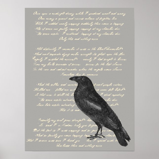Edgar Allan Poe "Raven" Poster (Vorne)