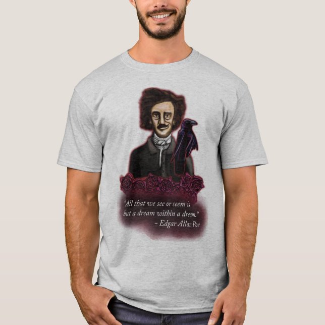 Edgar Allan Poe Shirt, Dark Academia Shirt (Vorderseite)