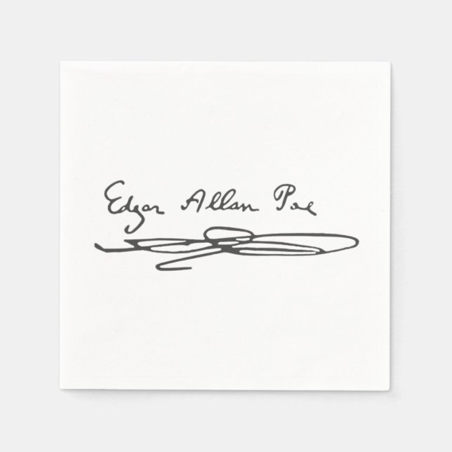 Edgar Allan Poe Signature Serviette (Vorderseite)