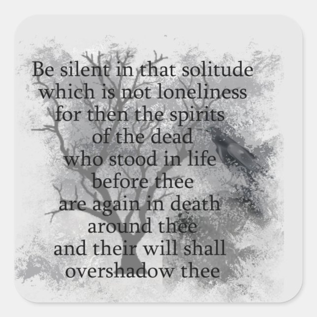 Edgar Allan Poe Spirits of the Dead Halloween Gedi Quadratischer Aufkleber (Vorderseite)