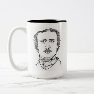 Edgar Allan Poe Stipple Art Coffee Mug Zweifarbige Tasse