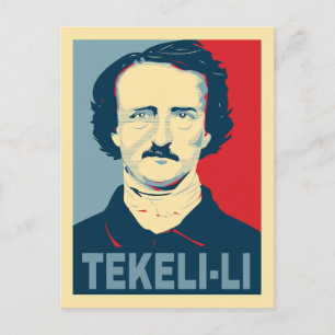 Edgar Allan Poe TEKELI-LI Hope Style Postkarte