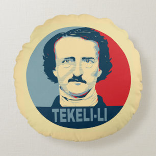 Edgar Allan Poe TEKELI-LI Hope Style Rundes Kissen
