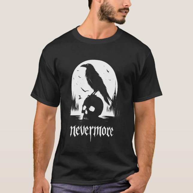 Edgar Allan Poe The Raven Nevermore T-Shirt (Vorderseite)