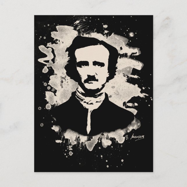 Edgar Allan Poe Tribute Postkarte (Vorderseite)