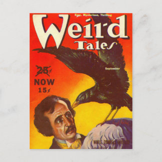 Edgar Allan Poe und Raben-Massen-Titelseite Postkarte