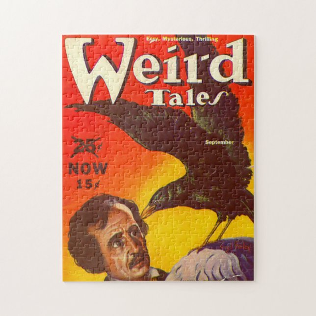 Edgar Allan Poe und Raven Pulp Magazine Cover Puzzle (Vertikal)