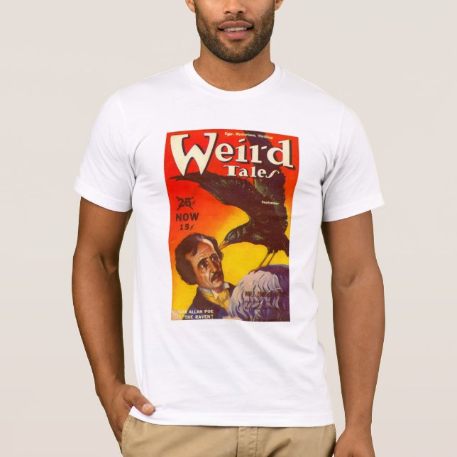 Edgar Allan Poe und Raven Pulp Magazine Cover T-Shirt (Vorderseite)