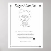 Edgar Allan Poe Writing Quote Poster