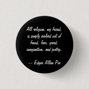 Edgar Allan Poe-Zitat Button