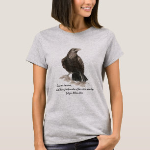 Edgar Allan Poe Zitat über Wahnsinn Vintage-Foto T-Shirt