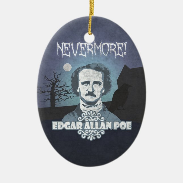 Edgar Allan Poe's Nevermore Keramik Ornament (Vorne)