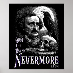 Edgar Allan Poes Raven Nevermore Poster