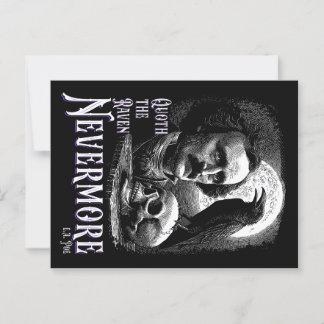 Edgar Allan Poes Raven Nevermore Postkarte