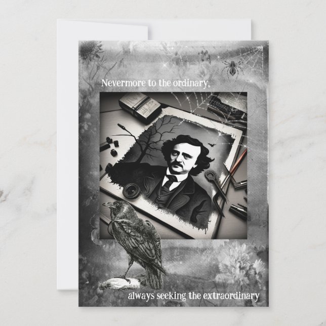 Edgar Allen Poe Card Einladung (Vorderseite)