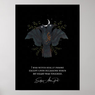 Edgar Allen Poe Liebe Gedicht Poetry Raven Crow Po Poster