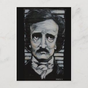 Edgar Allen Poe Postkarte