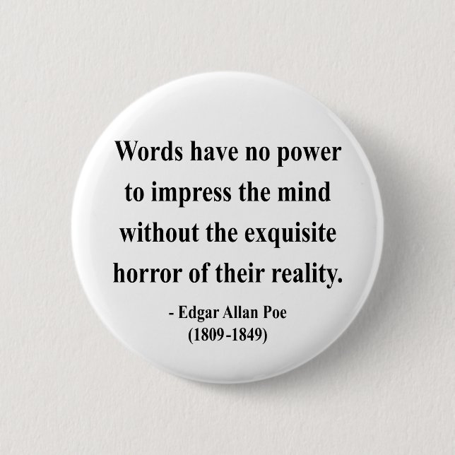 Edgar Allen Poe Quote 4a Button (Vorderseite)