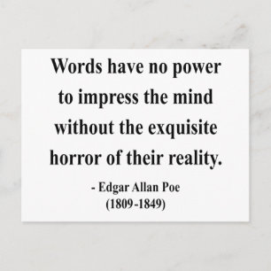 Edgar Allen Poe Quote 4a Postkarte