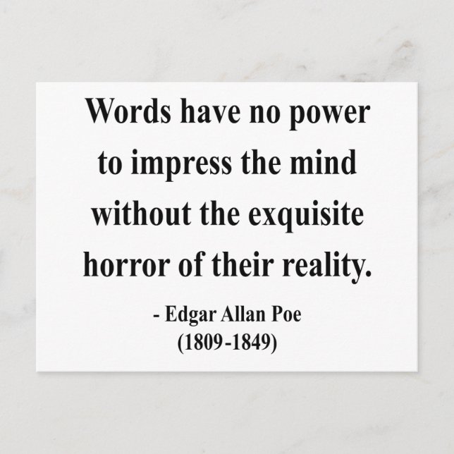 Edgar Allen Poe Quote 4a Postkarte (Vorderseite)