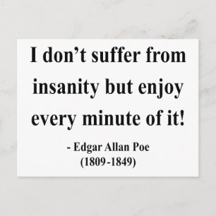Edgar Allen Poe Quote 6a Postkarte