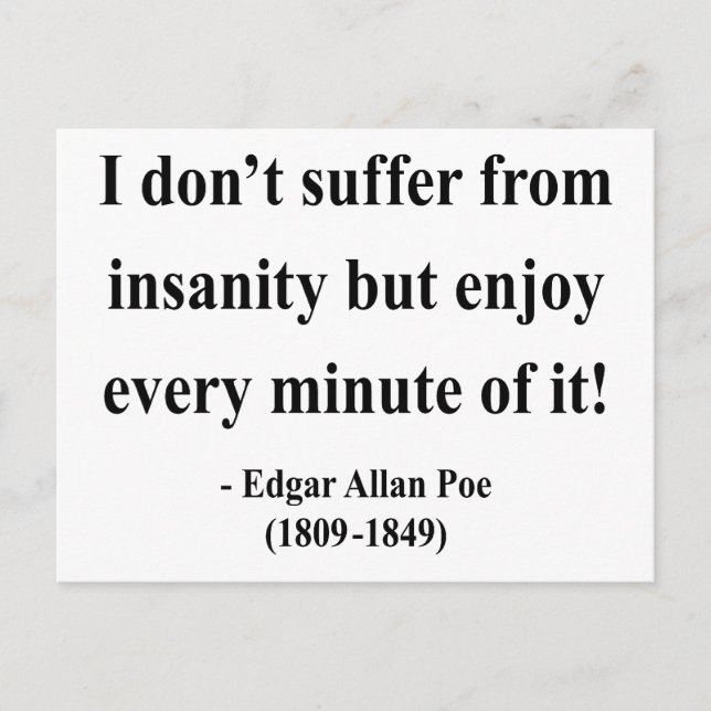 Edgar Allen Poe Quote 6a Postkarte (Vorderseite)