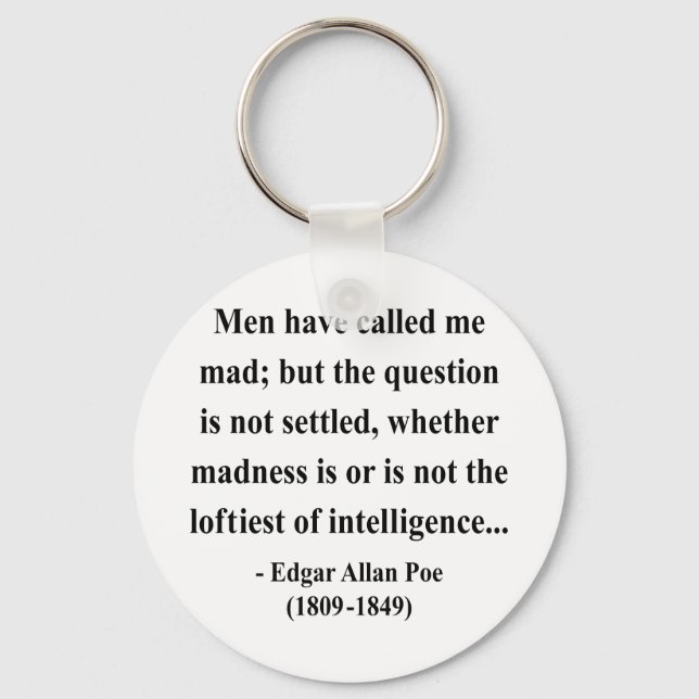 Edgar Allen Poe Quote 9a Schlüsselanhänger (Vorderseite)