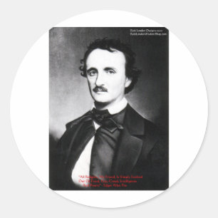 Edgar Allen Poe "Religion ist Weisheit Zitat Gesch Runder Aufkleber