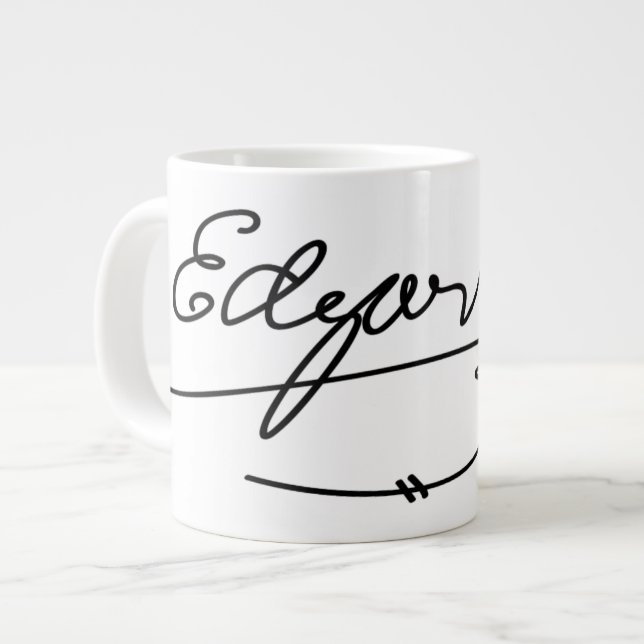 Edgar Allen Poe Signature Jumbo-Tasse (Vorderseite Links)