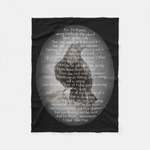 Edgar Allen Poe The Raven Halloween Gedicht Fleecedecke