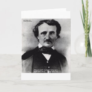 Edgar Allen Poe "Weep Alone" Liebe Zitat Geschenke Karte