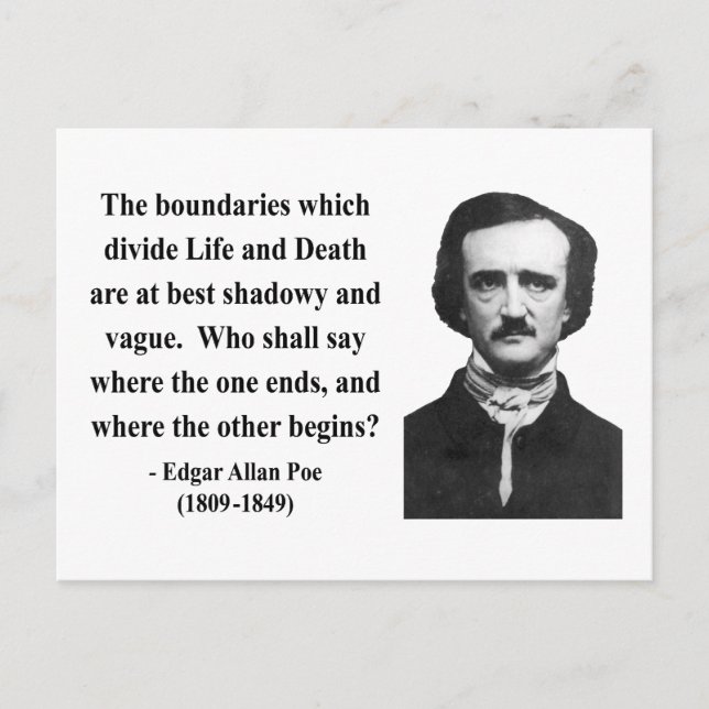 Edgar Allen Poe Zitat 10b Postkarte (Vorderseite)